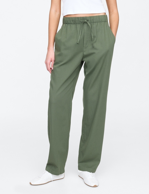 Mid Rise Easy Twill Pants