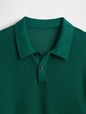 Textured Crochet Polo Shirt