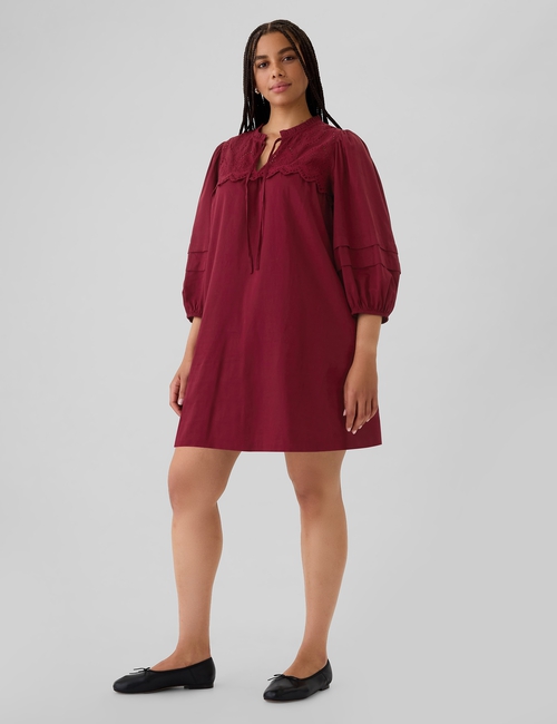 Eyelet Mini Dress