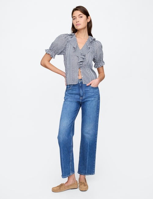 Relaxed Voile Ruffle Top