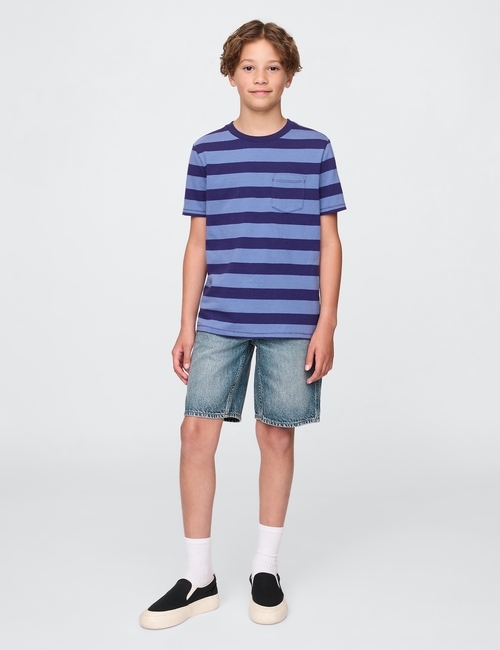 90S LOOSE DENIM SHORT - DK CARPENTER