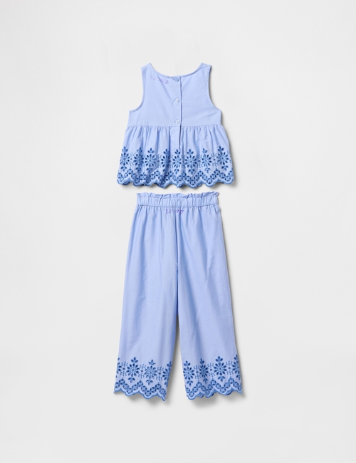 Baby & Toddler Eyelet Poplin Outfit Set