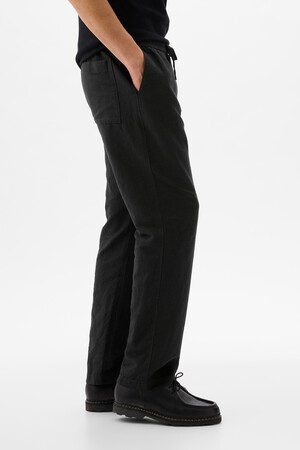 Linen-Cotton Pull-On Pants