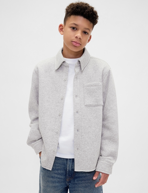 Kids Cozy Button-Front Shirt