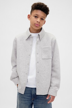 Kids Cozy Button-Front Shirt