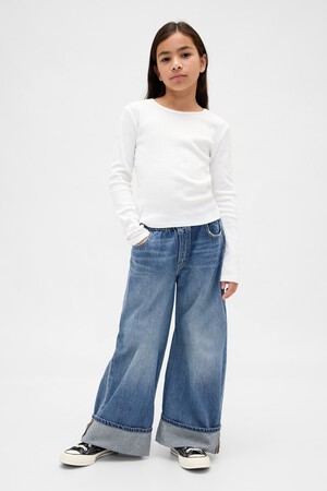 Kids Low Rise Easy Wide-Leg Baggy Jeans