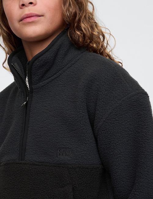 Kids Sherpa Logo Half-Zip Pullover