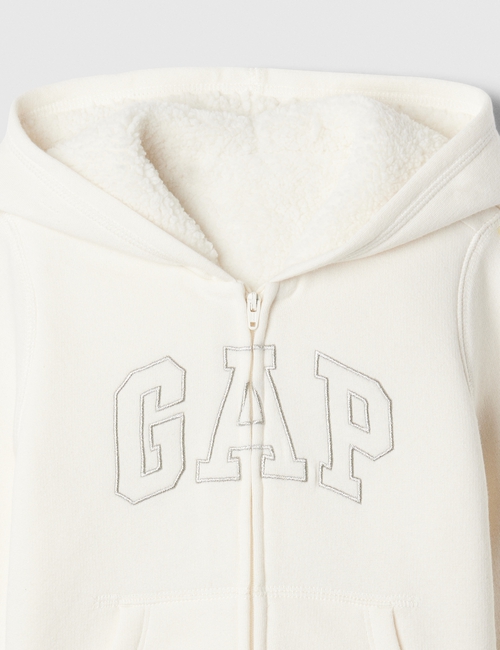 babyGap Logo Sherpa-Lined Zip Hoodie