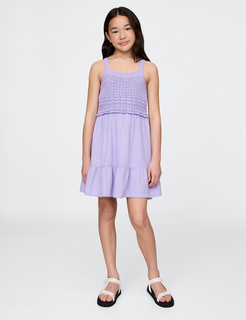Kids Racerback Crochet Tank Dress