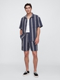 Boxy Texture-Stripe Vacay Shirt