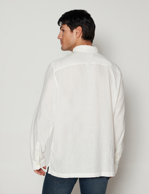 Linen-Blend Utility Shirt