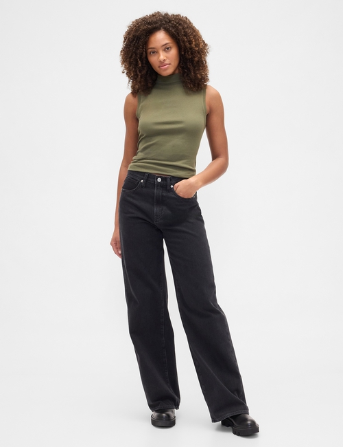Modern Ribbed Mockneck Tank Top