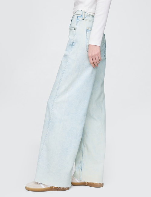 High Rise Stride Wide-Leg Jeans