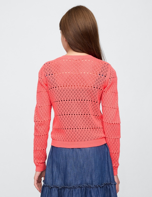 Girls Pointelle Cardigan