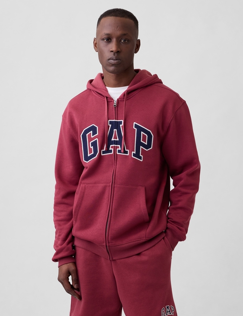 Relaxed Gap Logo Zip Hoodie