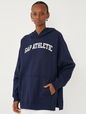 Logo Side Slit Hoodie