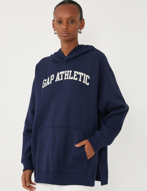 Logo Side Slit Hoodie