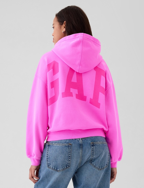 Arch Logo Cropped Hoodie