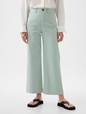 High Stride Wide-Leg Ankle Khakis