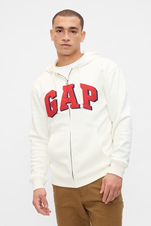 Relaxed Gap Logo Zip Hoodie