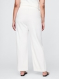 Linen-Blend Relaxed Straight Ankle Pants
