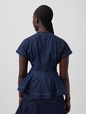 Gap × HFR Denim Peplum Shirt by IGDALYAH