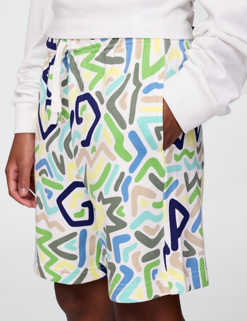 Kids Relaxed Gap Print Pull-On Shorts