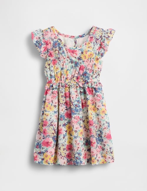 SL KEY FLORAL SMOCK RFL DRESS