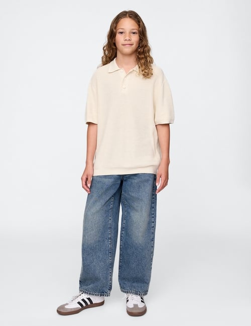 Kids Relaxed Sweater Polo Shirt