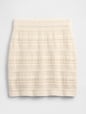 Mixed-Stitch Sweater Mini Skirt