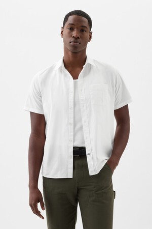 Stretch Poplin Shirt in Standard Fit