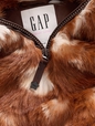 Gap × Sandy Liang Spotted Vegan Fur Half-Zip Pullover