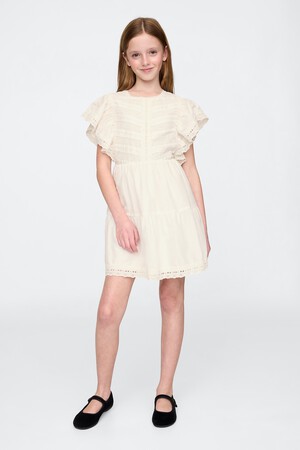 Kids Lace Tiered Ruffle Dress