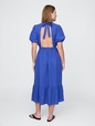 Crinkle Gauze Open-Back Midi Dress
