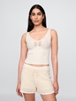 Crochet Cropped Sweater Tank Top