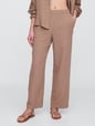 Mid Rise Gauze Pull-On Wide-Leg Pants