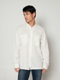 Linen-Blend Utility Shirt