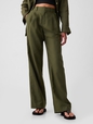 365 High Rise Linen-Cotton Trousers