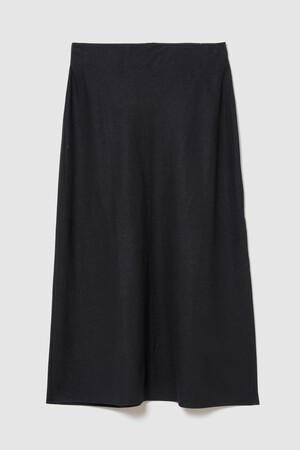 Linen-Blend Maxi Slip Skirt