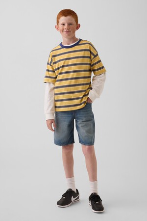 90S LOOSE ULTRASOFT DENIM SHORT - MEDIUM WASH