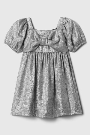 babyGap Shine Puff Sleeve Bow Dress