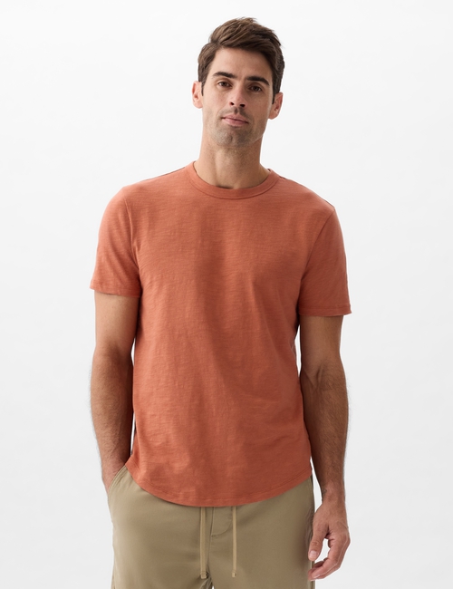 Lived-In Curved-Hem T-Shirt