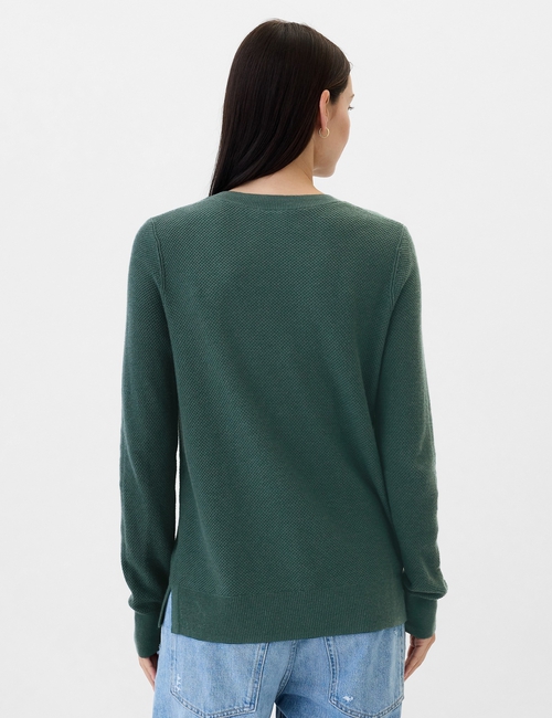 Textured Crewneck Sweater