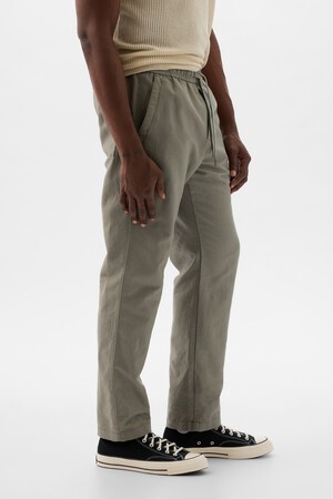 Linen-Cotton Pull-On Pants