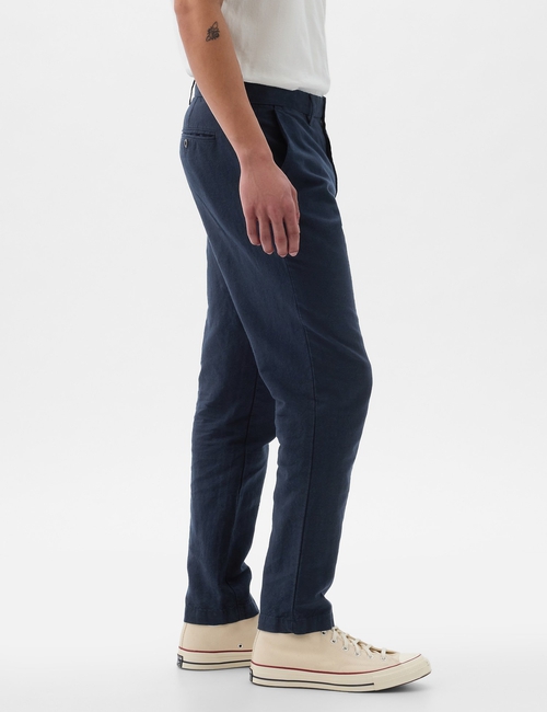 Linen-Cotton Trousers in Slim Fit