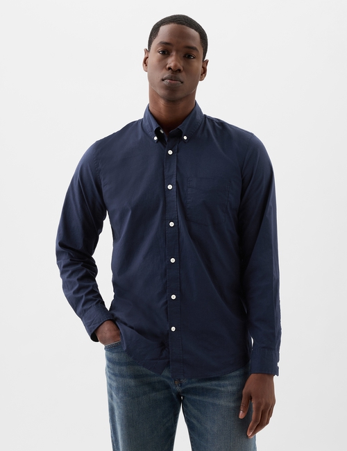 Stretch Poplin Shirt in Standard Fit