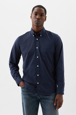 Stretch Poplin Shirt in Standard Fit