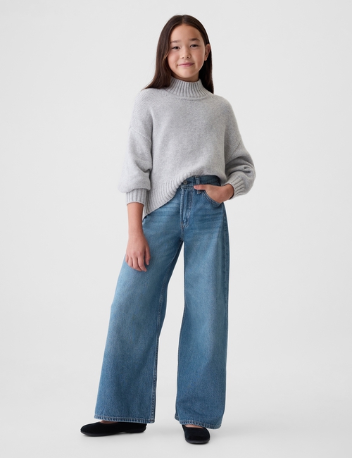 Kids Mid Rise Baggy Jeans