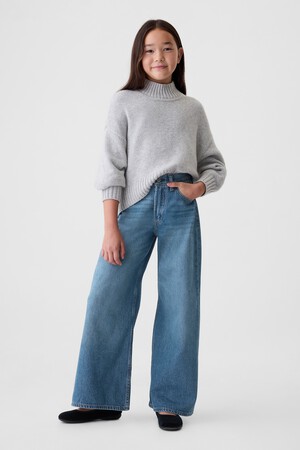 Kids Mid Rise Baggy Jeans