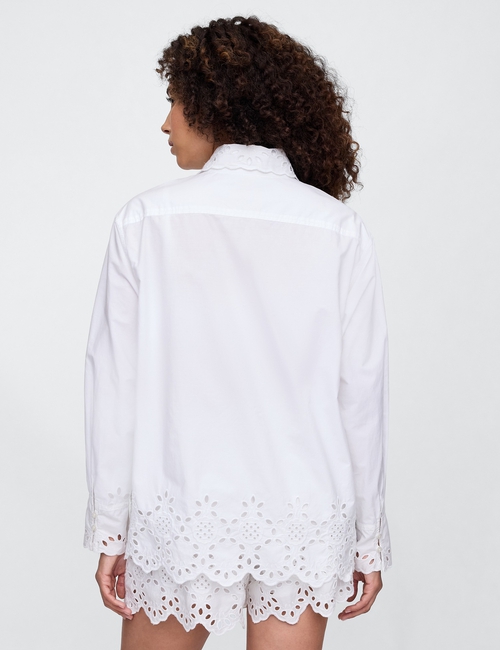 Eyelet Poplin Big Shirt